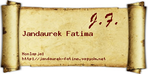 Jandaurek Fatima névjegykártya
